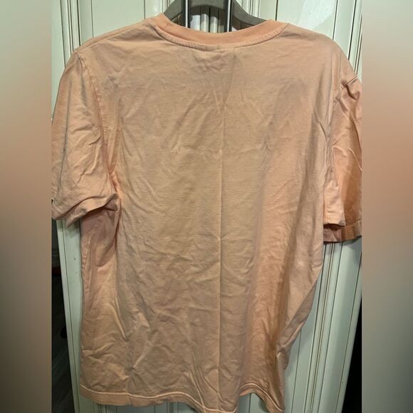 ADIDAS T-shirt  Peach   SZ L Short-Sleeve Trefoil Logo Graphic T-Shirt Unisex - Picture 7 of 9